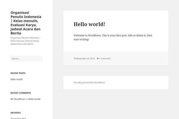 Twenty Fifteen theme site design template sample