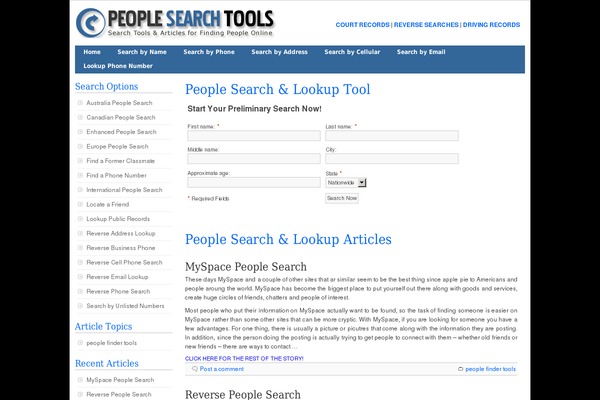 peoplesearchtools.net site used Wpremix