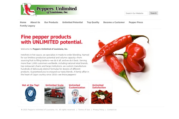 Peppers theme site design template sample