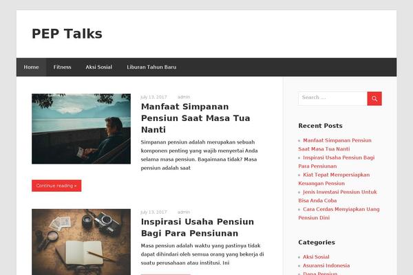 peptalks.me site used Simple Classic