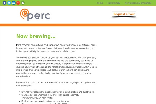 percgolden.com site used Perc