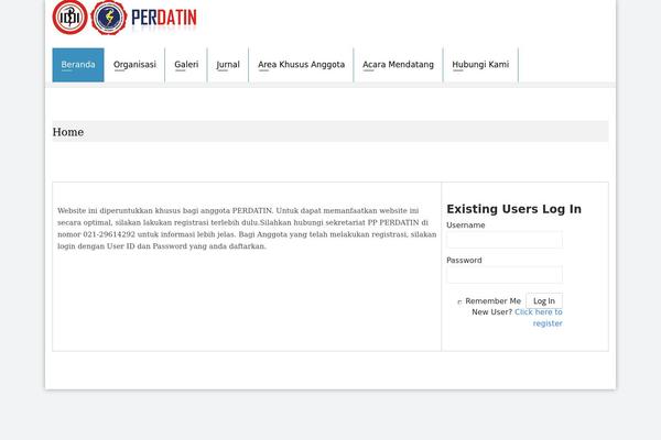 perdatin.org site used Zincy Lite