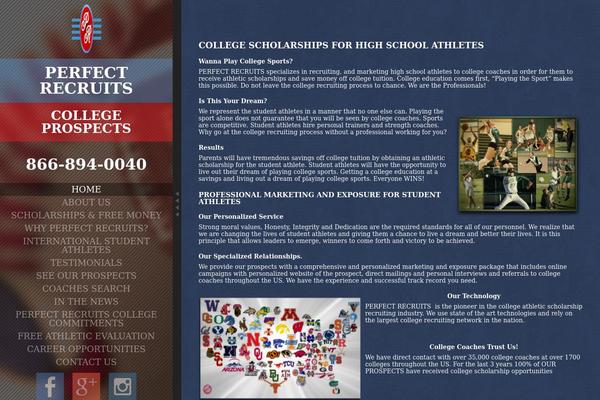 perfectrecruits.com site used Collegeprospects