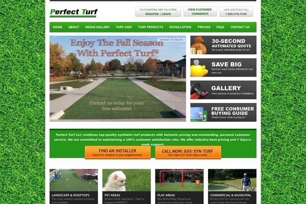 Turf theme site design template sample