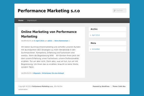 Catch Box theme site design template sample