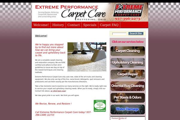 Performance theme site design template sample