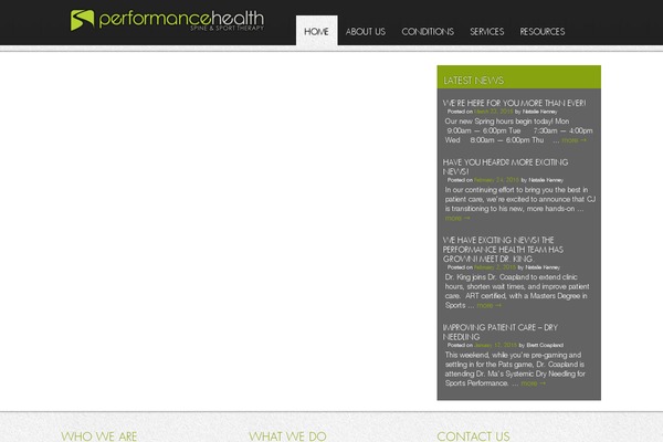performancehealth theme websites examples
