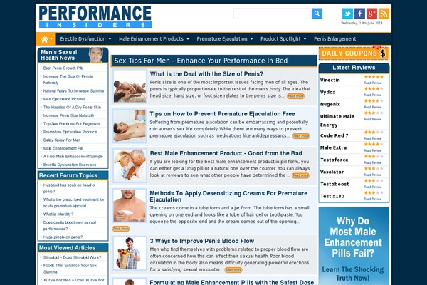performanceinsiders.com site used Performance