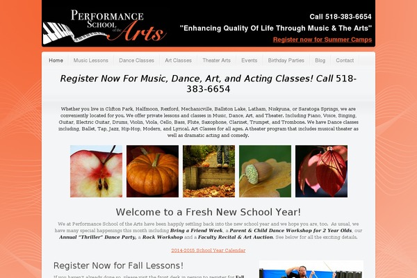 performanceschoolofmusicarts.com site used Jc-child