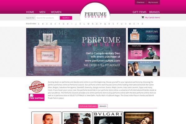 perfume theme websites examples