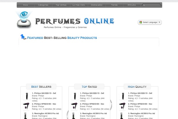 perfumesonline10.com site used Template2