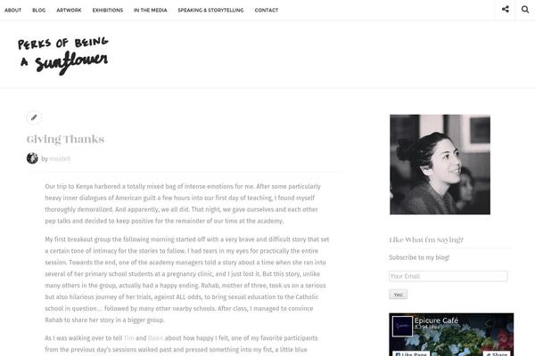 Indie theme site design template sample