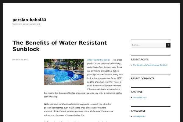 Twenty Sixteen theme site design template sample