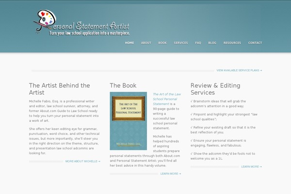 personalstatementartist.com site used Designvillewp