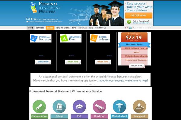 personalstatementwriters.com site used Sop