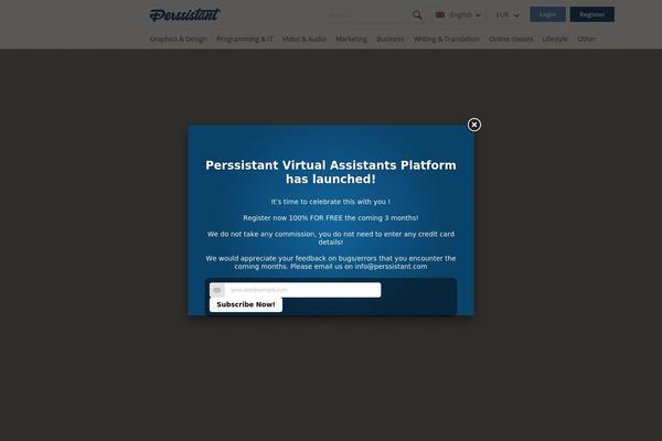 perssistant.com site used Freelanceengine