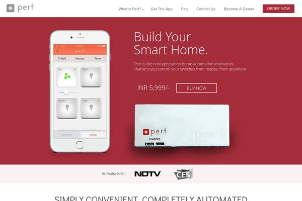 pert.me site used Blank-theme