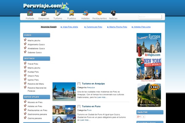 peruviaje.com site used Techwp