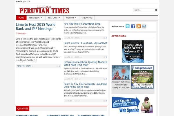 Tribune theme site design template sample