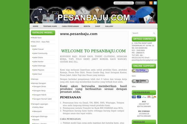 Ecommerce theme site design template sample