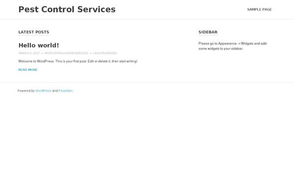 Poseidon theme site design template sample