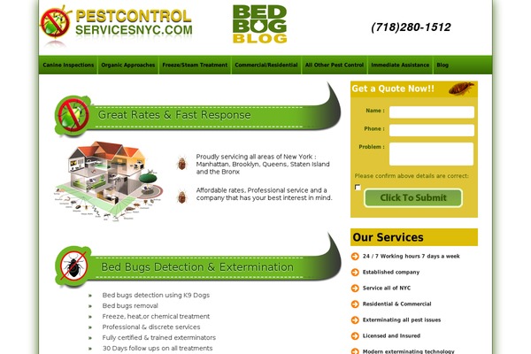 Pestcontrol theme site design template sample