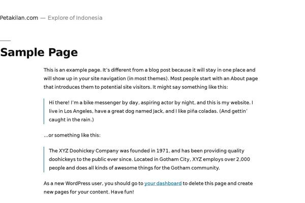Twenty Nineteen theme site design template sample