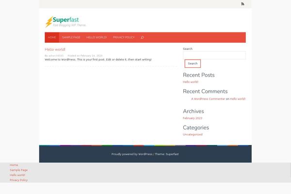Superfast theme site design template sample