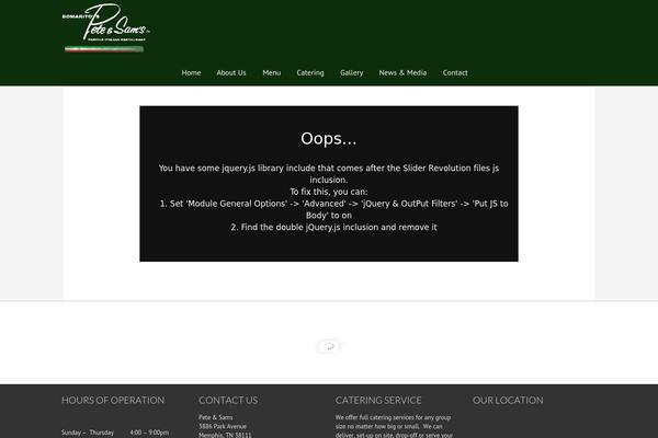 Site using Restaurantpress plugin
