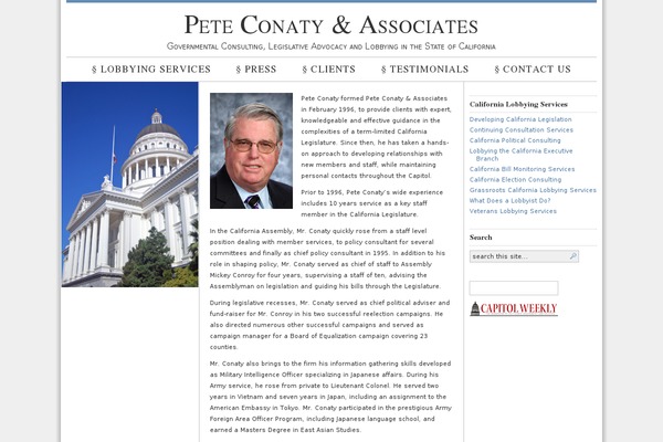 peteconaty.com site used Blue Zinfandel Enhanced