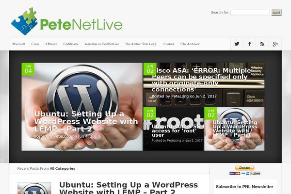 Nexus Child theme site design template sample
