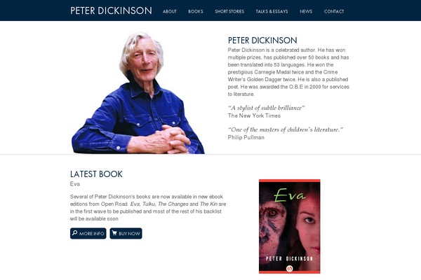 peterdickinson.com site used Dickinson