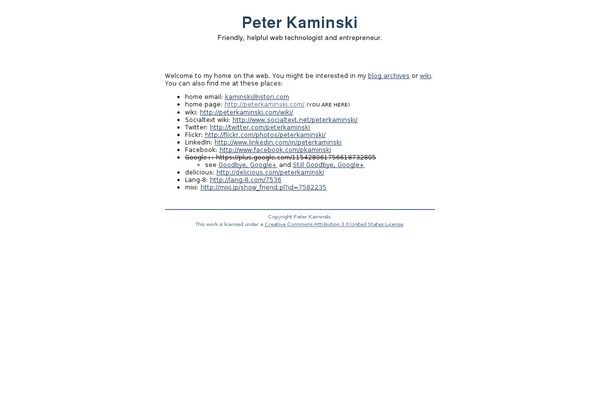 peterkaminski.com site used Simplr