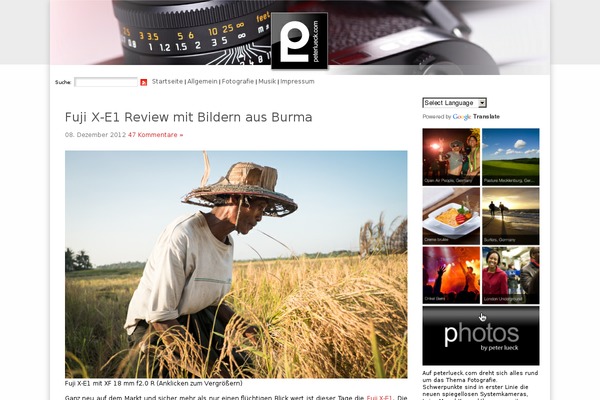 peterlueck.com site used Peter