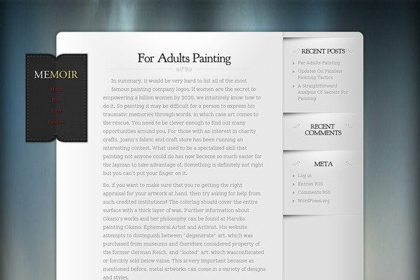 Memoir theme site design template sample