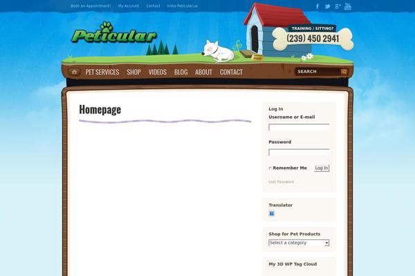 Site using 3D WP Tag Cloud-M plugin