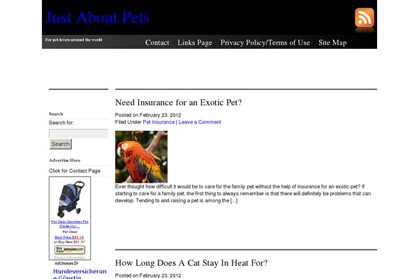 petinfoonline.com site used Keyword-sniper