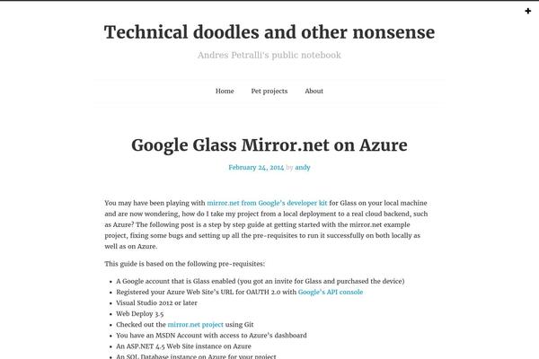 petralli.net site used tdSimple
