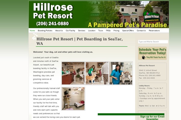 petresort.com site used Cherry Framework