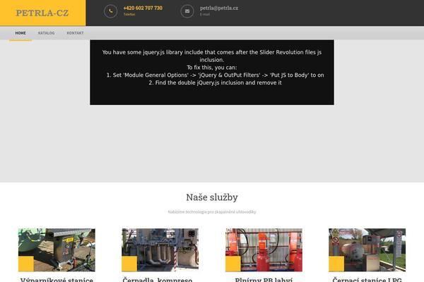 petrla.cz site used Brick