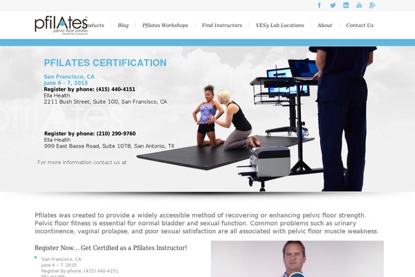 pfilates.com site used Lounge