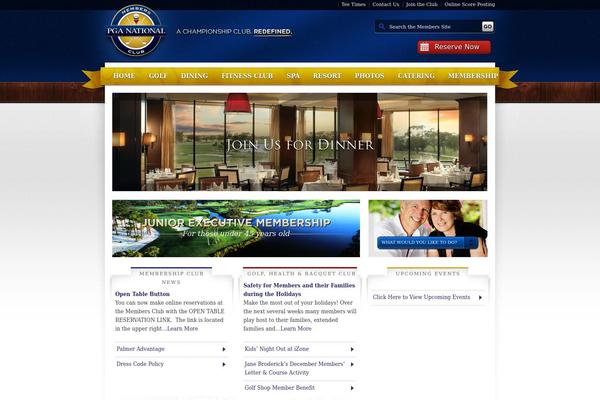 Pga theme site design template sample