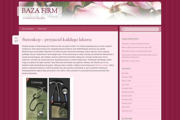Pink Tulip theme site design template sample