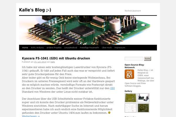 Site using GitHub Profile Widget plugin
