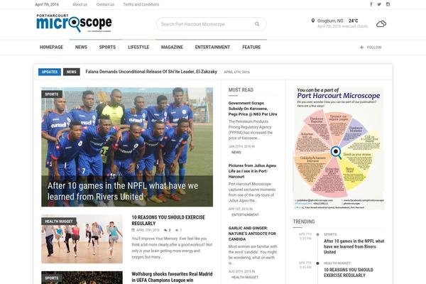 Site using ISSUU Magazine Display plugin