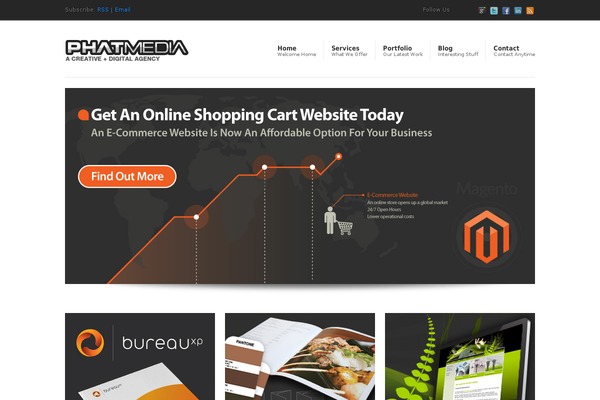Reaction theme site design template sample