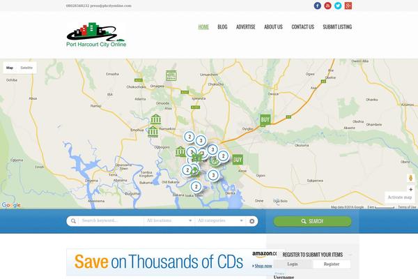 Directory theme site design template sample