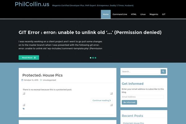 WP RootStrap theme site design template sample