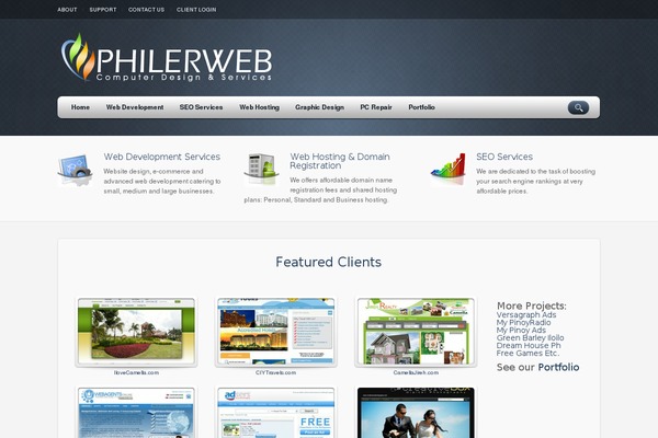 Thunder theme site design template sample