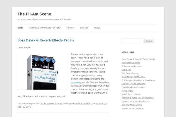 Twenty Twelve theme site design template sample